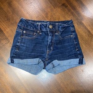 High waist jean shorts